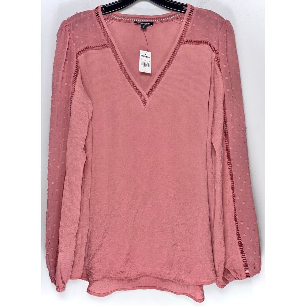 Express pink blouse size large